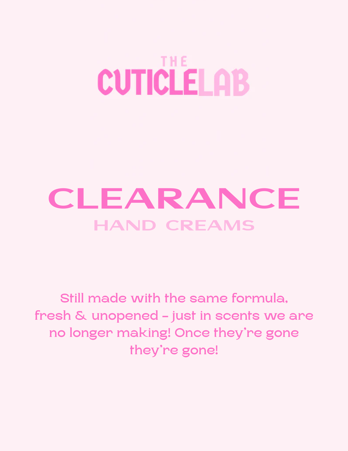 Hand Creams 30ml - Huge Clearance Sale! NEW LINES ADDED