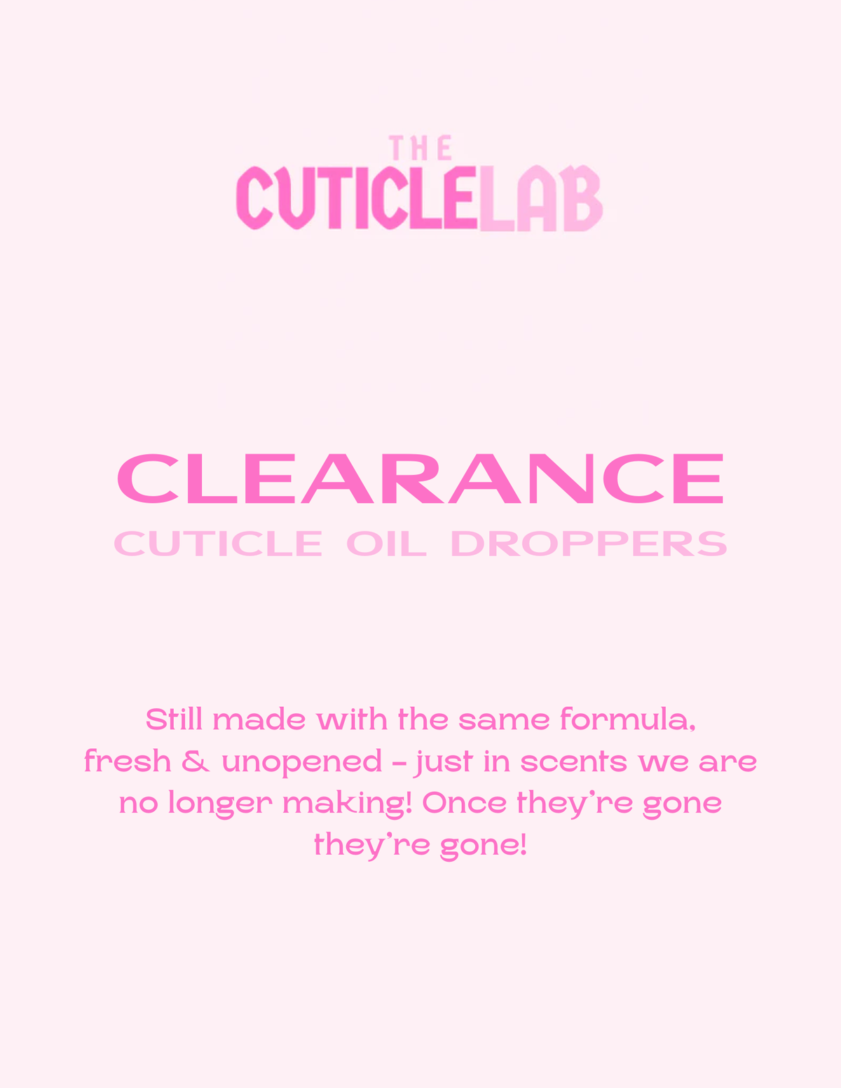 30ml Cuticle Oil Dropper - Huge Clearance Sale! NEW LINES ADDED